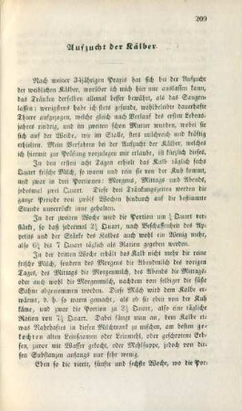 Aufzucht der Kälber.