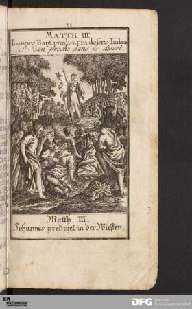 Johannes prediget in der Wüsten.