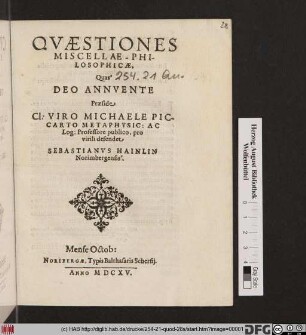Quaestiones Miscellae-Philosophicae