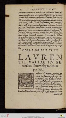 Lavrentii Vallae in secundum librum elegantiarum