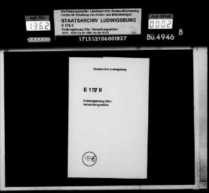 Gemeinderechtsverhältnisse in Gamerschwang, Granheim, Griesingen, Grötzingen, Herbertshofen, Hundersingen und Kirchbierlingen