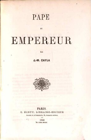 Pape et Empereur