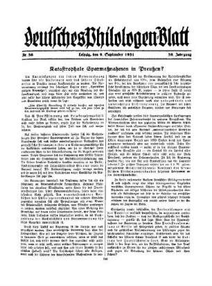 Katastrophale Sparmaßnahmen in Preußen?