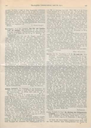 246-247 [Rezension] Feine, Paul, Die Abfassung des Philipperbriefes in Ephesus, m. e. Anlage über Römer 16, 3-20 als Epheserbrief