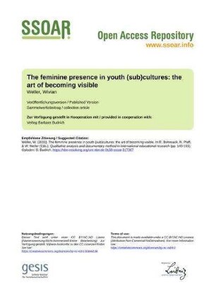 The feminine presence in youth (sub)cultures: the art of becoming visible