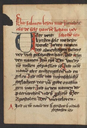 Initiale V, gespalten