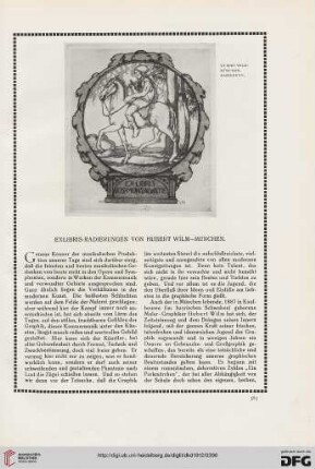 Exlibris-Radierungen von Hubert Wilm
