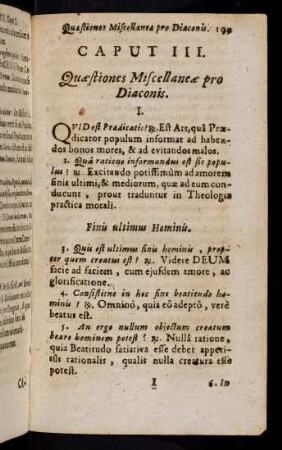 193-196, Quaestiones Miscellanea; De Fine Ultimo; De Actibus humanis