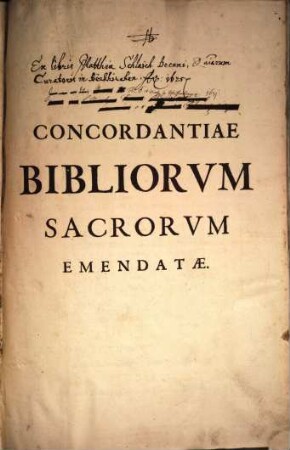 Concordantiae Bibliorvm Sacrorvm Vvlgatae Editionis