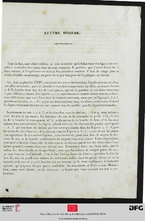Lettre Sixième