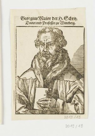 Bildnis Georg Major, aus: Nicolas Reusner, "Kontrafakturbuch", Straßburg 1587
