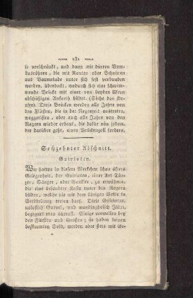 Sechszehnter Abschnitt. Guirioten.