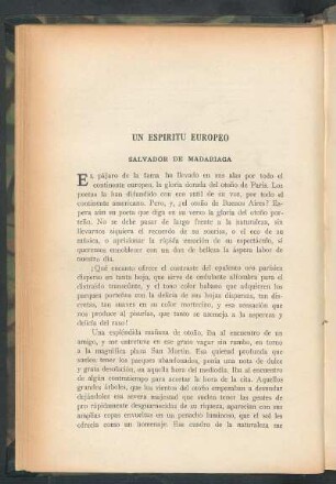 Un espíritu europeo : Salvador de Madariaga