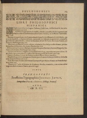 Libri Philosophici Hispanici.