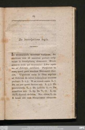 De inscriptione legis.