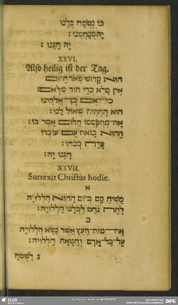 XXVII. Surrexit Christus hodie