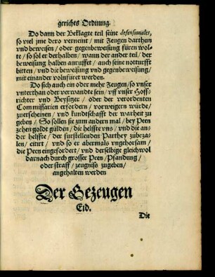 Der Gezeugen Eid.
