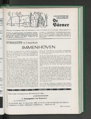Strassen in Langenhorn - Immenhöven
