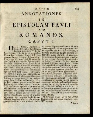 Annotationes In Epistolam Pauli Ad Romanos