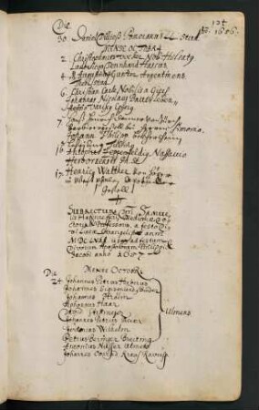 Winterhalbjahr 1656/1657. Rektorat Samuel Hafenreffer