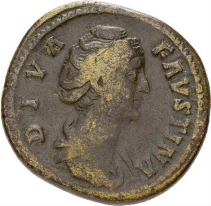 Sesterz des Antoninus Pius für Faustina d. Ä.