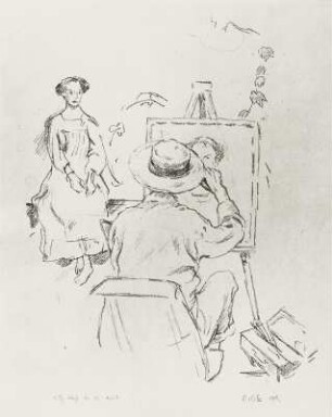 Emil Rudolf Weiß bei der Arbeit