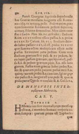 De Mensuris Intervallorum Hebraicis, Cap. V.