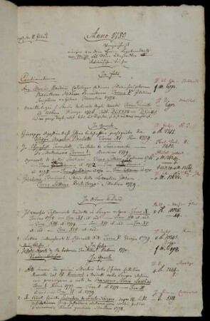 Verzeichniß einiger von dem Herrn Legationsrath von Mühl aus Wien übersandten italienischen Bücher.