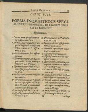 Caput VIII. De Forma Inquisitionis Specialis ...