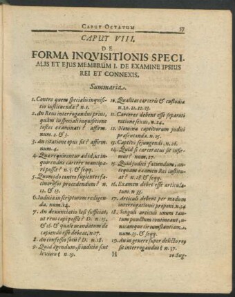 Caput VIII. De Forma Inquisitionis Specialis ...