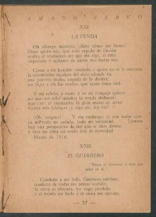 XXII - El guerrero
