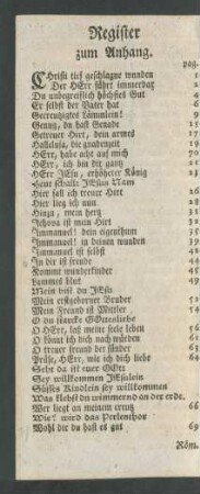 Register zum Anhang