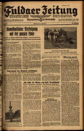 Ausgabe vom Freitag, den 04. Juli 1941.