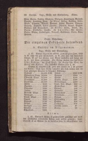 Dritte Abtheilung. Die einzelnen Erdtheile besonders.
