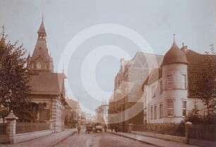 Straßenansicht Lauenburg i. Pomm. mit Rathaus