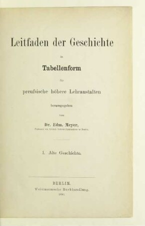 1: Alte Geschichte