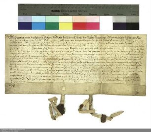 Propst, Dechant und der Konvent von Neuenberg leihen Andreas Vuck aus Fulda ein Viertel des Küstershofes in Neuenberg