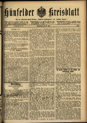 Ausgabe vom Donnerstag, den 17. Juli 1913.