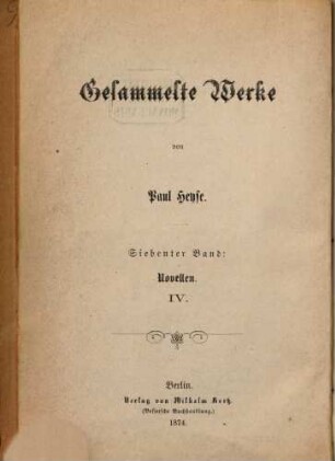 Gesammelte Werke, 7