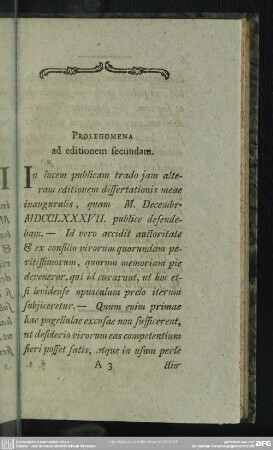 Prolegomena ad editionem secundam