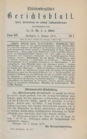 4. Januar-2. August = No. 1-14