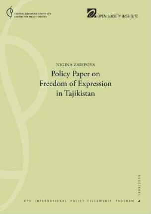 Policy paper on freedom of expression in Tajikistan