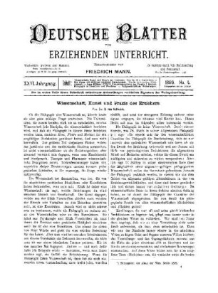 Wissenschaft, Kunst und Praxis des Erziehers