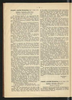 Sechzehnte ordentliche Versammlung am 21. Dezbr. 1878