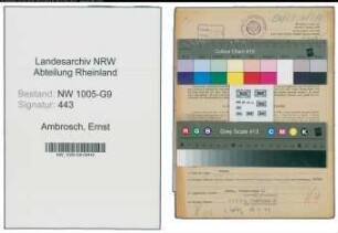 Entnazifizierung Ernst Ambrosch , geb. 10.08.1889 (Bauunternehmer)