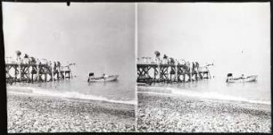 Dieppe. Strand mit Steg und Badenden
