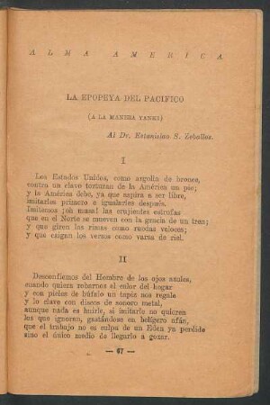 La epopeya del Pacífico : (A la manera yanqui)