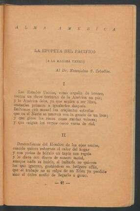 La epopeya del Pacífico : (A la manera yanqui)
