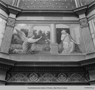 Kapellenausmalung mit Szenen aus dem Leben Christi und den vier Evangelisten : Verkündigung