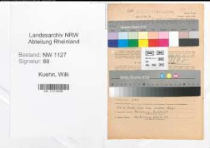 Entnazifizierung Willi Kuehn , geb. 23.06.1899 (Krankenkassenangestellter)